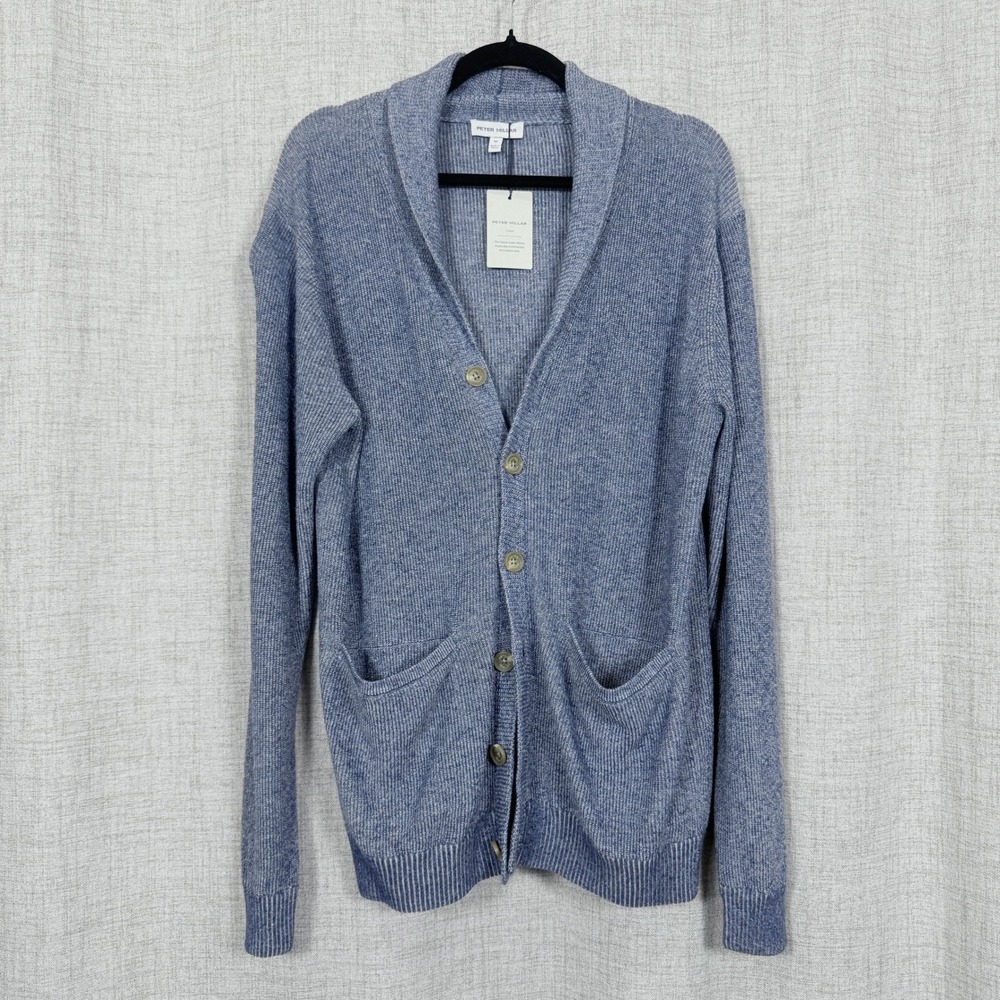 Peter Millar Crown Shawl Collar Cardigan M NWT Preppy Coastal Grandpa $250 MSRP